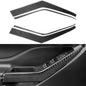 NVCNX Real Premium Carbon Fiber for Ford Explorer Accessories 2020-2024 2021 2022 2023 Car Door Sides Window Lift Switch Panel Strip Cover Interior Trim Thick Overlay Sticker Decal 4PCs