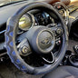 Steering Wheel Cover Great Grip with 3D Honeycomb Anti-Slip Design, Universal 14.5-15 Inch (Blue)