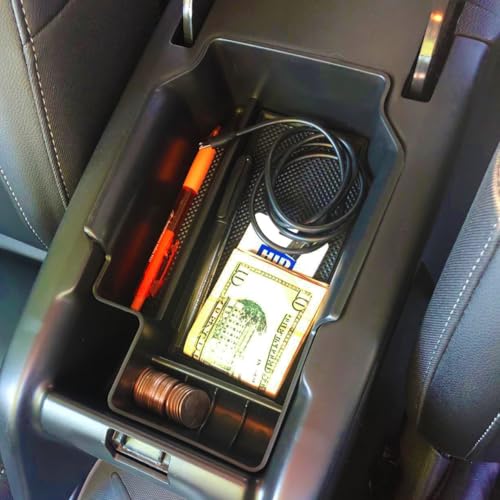 Compatible with Center Console Tray Chevy Colorado/GMC Canyon Accessories 2015-2020 2021 2022 - color: Black Trim