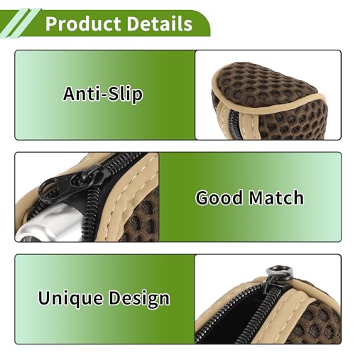 Universal Gear Shift Knob Cover Stick Shifting Handle Protector Manual Fabric 1 Pc Anti-Slip Dark Brown - color: Dark Brown Beige