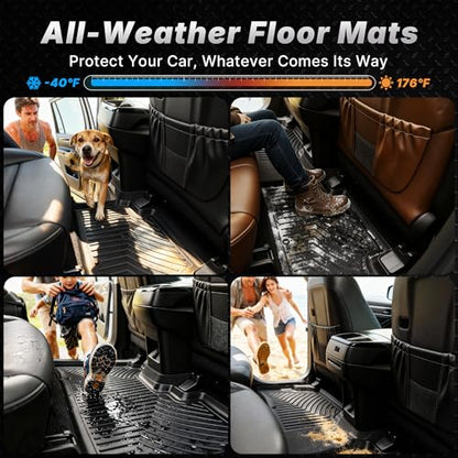 OEDRO Floor Mats Fit for Toyota 4Runner 2024-2013 / Lexus GX460 2014-2023, TPE All-Weather 4Runner Car Mats Includes 1st and 2nd Row Full Set Liners, Black - style: 13-24 Toyota 4Runner/2014-2023 Lexus GX460