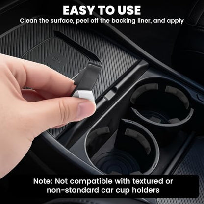 12 PCS Car Cup Holder Insert Limiter, Silicone Cupholder Insert, Silicone Waterproof Self-Adhesive Car Cup Holder Stabilizer, Self-Adhesive Cups Holder Inserts for Cars, for Car with Arc Leaf Design