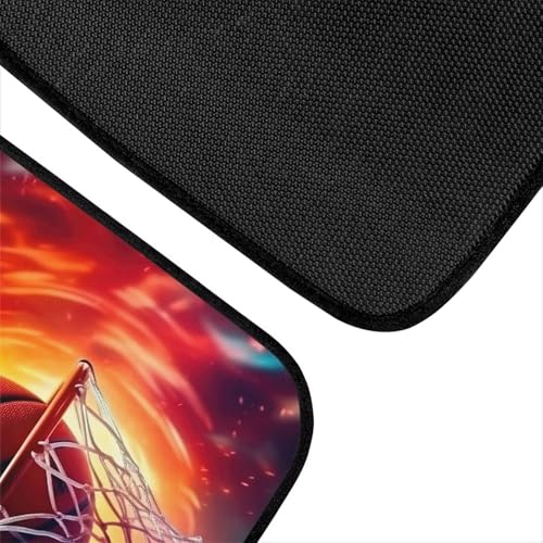 Basketball Print Car Floor Mats Set of 4 Abstract Fire Sports Ball Universal Vehicle Floor Carpet Decorative Auto Front Rear Foot Rugs for Trucks SUV Sedan