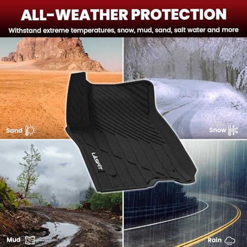 LASFIT Floor Mats & Cargo Liner 2021-2026 & Only 7 Seats (Not for 8/9 Seats) for Chevy Suburban/GMC Yukon XL(Only Yukon XL, Not Fit Yukon)/Cadillac Escalade ESV(Only Escalade ESV, Not Fit Escalade) - size: Suburban/Yukon XL/Eacalade ESV 7 Seats 2021-2026