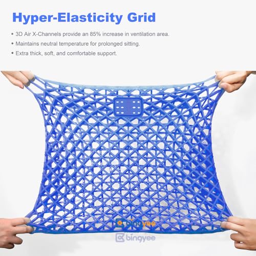 Gel Seat Cushion 1.8 Inch Thick Seating Pad Orthopedic Chair Cushions for Pressure Relief Gel Pads for Office Chair, Car, Home, Wheelchair, Kayak Cushion, Stadium Cushion