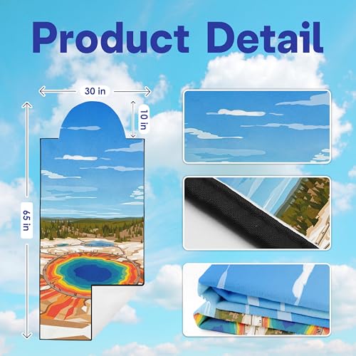 2 Pack Car Seat Towel Covers, Sweat Protector for Front Seats, Premium Thickened Microfiber with Elastic Strap, Breathable Quick Dry, Machine Washable Cover for Gym Running Universal Fit National Park - color: National Park