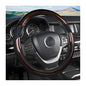 Universal Steering Wheel Cover - Microfiber Leather, 15 Inch, Anti-Slip, Breathable, Odorless Car Steering Wheel Protector, SUV Accessories (Bright Black/Coffee) - color: Bright Black/Coffee