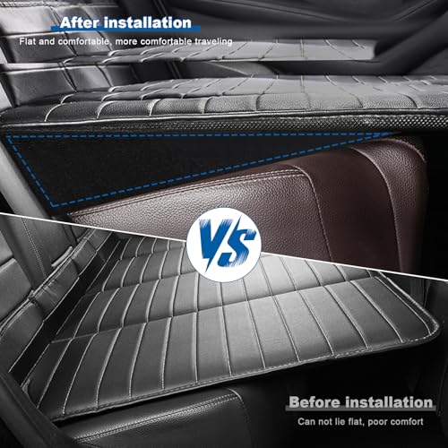 Auto Seat Wedge Leveling Cushion, Breathable Fabric Rear Seat Leveling Mat Support Cushion, Ergonomic Angled Design Backseat Pad Pain Relief Pad for Car Office Outdoor - color: 1 Pcs