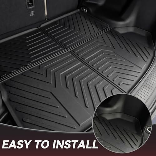 YITAMOTOR Floor Mats & Cargo Mats for Jeep Grand Cherokee 2022-2026 (Include 4xe NOT for L or WK), All Weather Custom Fit TPE Rubber Mat, Rugged Cherokee Accessories, Anti-Slip Floor Liners Set, Black - style: 2022-2026 Jeep Grand Cherokee (Not for L/WK)