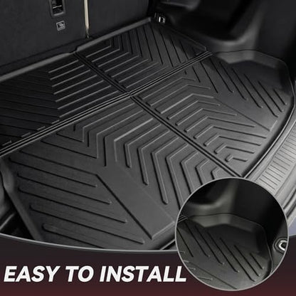 YITAMOTOR Floor Mats & Cargo Mats for Jeep Grand Cherokee 2022-2026 (Include 4xe NOT for L or WK), All Weather Custom Fit TPE Rubber Mat, Rugged Cherokee Accessories, Anti-Slip Floor Liners Set, Black - style: 2022-2026 Jeep Grand Cherokee (Not for L/WK)