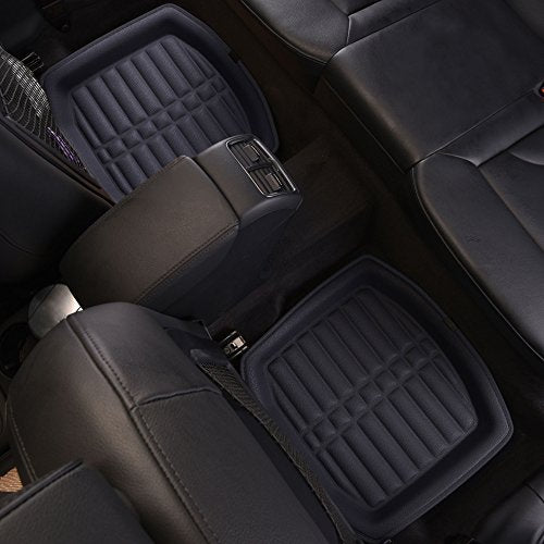 FH Group Universal Fit for all weather protection Deep Tray Style Automotive Floor Mats fits most Cars, SUVs, and Trucks, 4 Piece Solid Black - color: Solid Black - Full Set