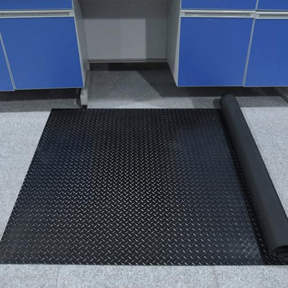 4' x 6' Feet Non-Slip Garage Floor Mat, 1-Piece Durable Rubber Flooring Roll, Cuttable Floor Protector Mat for Parking Lots, Gym, Warehouse, Basement Trailer (4' x 6' Ft) - size: 72"L x 48"W x 0.1"Th