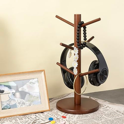 MyLifeUNIT Mug Holder Tree, Coffee Cup Holder with 6 Hooks (Brown) - color: Brown