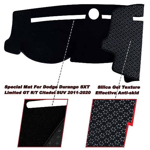 Dash Mat Cover Interior Dashboard Protector pad Compatible with Dodge Durango SXT Limited GT R/T Citadel SUV 2011-2020 Dashboard Cover Pad Carpet Protector