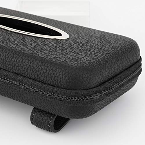 Car Tissue Holder, Sun Visor Napkin Holder, Car Visor Tissue Holder, PU Leather Backseat Tissue Case Holder for Car,Vehicle (Black) - color: Black