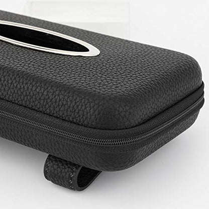 Car Tissue Holder, Sun Visor Napkin Holder, Car Visor Tissue Holder, PU Leather Backseat Tissue Case Holder for Car,Vehicle (Black) - color: Black