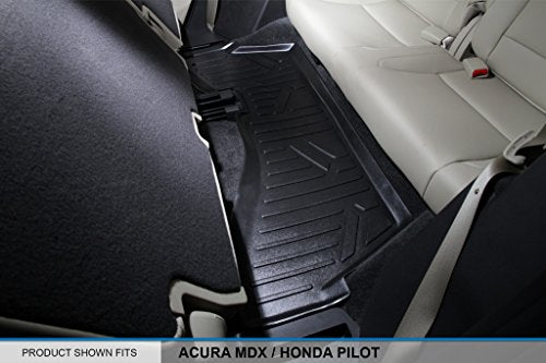 MAXLINER All Weather Custom Fit 3 Row Floor Mat Liner Set Compatible with 2014-2020 Acura MDX - color: Acura MDX 2014 - 2020