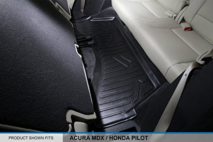 MAXLINER All Weather Custom Fit 3 Row Floor Mat Liner Set Compatible with 2014-2020 Acura MDX - color: Acura MDX 2014 - 2020
