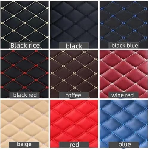 Custom Making Trunk Mats Cargo Mats Fit for 99.9% Sedan SUV All Weather Protection Leather Liners Trunk Mat Cargo Liners (Beige Stripes) - color: Beige stripes