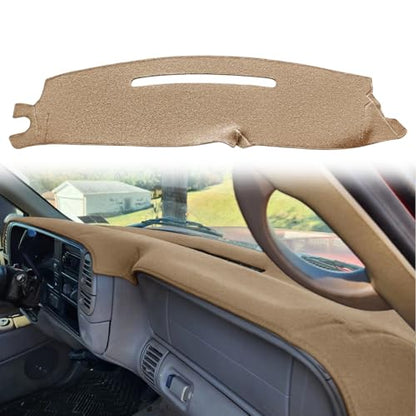 Dash Cover Mat Custom Fit for 1997-2000 Chevy Chevrolet Silverado/GMC C1500 C2500 C3500 K1500 K2500 K3500, 1997-99 GMC Yukon/Chevy Tahoe Suburban, Dashboard Pad Carpet Protector(97-98, Beige) Y57 - color: 97-98 Beige