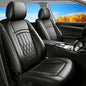 Fit for Car Seat Covers Compatible with sajgqkwjq -Waterproof Breathable Leather Automotive Seat Cushions Protector, Airbag Compatible, Full Set 5 Seats(Black) QB002-214