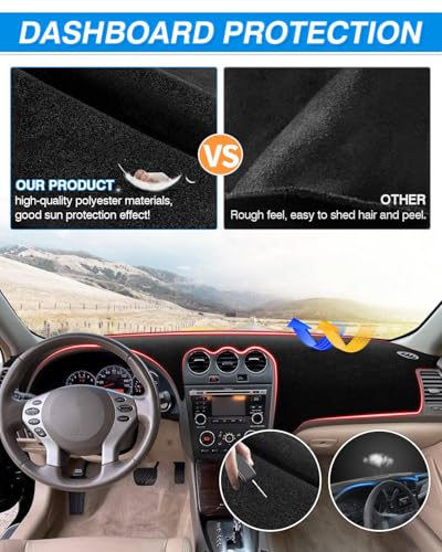 Cartist Dash Cover for Nissan Altima 2007-2011 2012 Accessories Anti-Glare Altima Dashboard Cover Mat UV Protection&Non-Slip Altima Dash Mat Black - size: 53.15*25.59(Nissan Altima 2007-2012)
