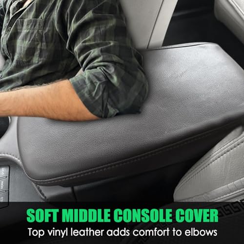 Center Console Cover for Toyota Avalon 2013-2018, Leather Middle Console Cover Scratch-Resistant & Stylish Upgrade for Toyota Avalon 2013 2014 2015 2016 2017 2018 Interior Accessories - size: 3) 13-18 |Avalon| Black,Thin Size