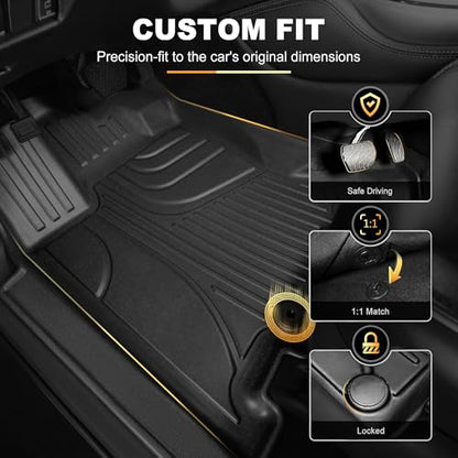Floor Mats Custom for 2013-2020 Nissan Pathfinder/2014-2020 Infiniti QX60/2013 Infiniti JX35 All Weather TPE Heavy Duty Car Floor Mat Pathfinder Accessories Full Floor Liners Set