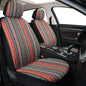 Baja Saddle Blanket Car Seat Covers, Boho Striped Woven Front Seat Protectors, Breathable & Washable Interior Covers, Universal Fit for Most Cars SUVs Trucks, Airbag Compatible, Flower, 8 pcs. - color: FLOWER&RED