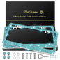 QUANQIUFEI 2 Pack Bling License Plate Frames for Women, Sparkly Rhinestone Diamond Car Accessories with Glitter Crystal Caps (Lake Blue) - color: Lake blue