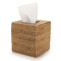 Rattan Tissue Box Cover Square, Hand Woven Wicker Tissue Holder, 5.5 x 5.5 X 5.7 inch, Natural - color: Natural, size: Square (5.7"H)