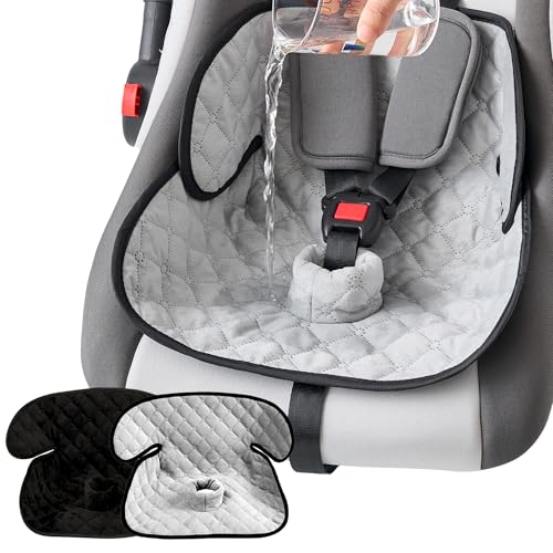 2 Pack Waterproof Piddle Pads Carseat Potty Training Car Seat Protector Waterproof Car Seat Liner Cover to Prevent Pee(Grey-1 Pack+Black-1 Pack) - color: Grey-1 Pack+Black-1 Pack