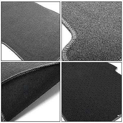 Floor Mats Compatible with BMW E46 3-Series 1999-2005, M3 Coupe 2001-2006, Front & Rear Gray/Grey 4PC Nylon Car Floor Carpets Carpet Liner by IKON MOTORSPORTS