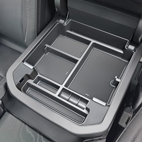 for Center Console Organizer Tray ABS Materials Compatible with 2021-2026 Tahoe/Suburban (Premier/High Country) & Yukon (Denali/Denali Ultimate) — Only fit Power Sliding Center Console - color: Tahoe/Suburban/Yukon 21-26 Tray (F Power Sliding)