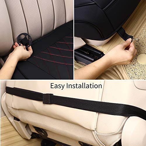 kingphenix Car Seat Cover: Easy to Install, Fits Most Cars, Vans, Trucks, and SUVs – Black & Red Line - color: Black & Red