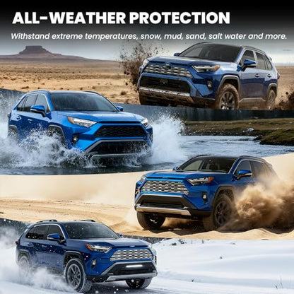 LASFIT Floor Mats for Toyota RAV4 2019-2025 Gas(Not Fit Hybrid/Prime) All Weather TPE Custom Fit Floor Liners for RAV 4 LE/XLE/Limited/Adventure/XLE Premium/TRD Off-Road Front&Rear 2 Row Car Mats