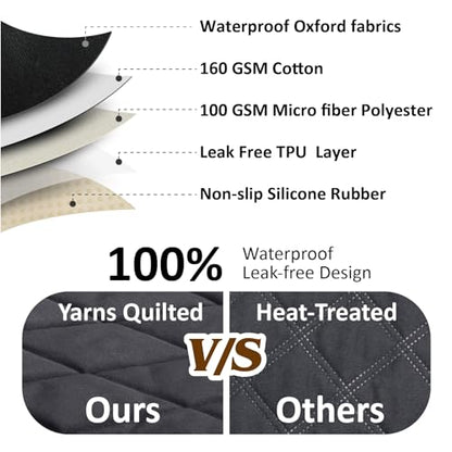 XXL Extra Wide (63”) & Extra Long (94”) with Floor Coverage Dog Seat Cover for Trucks, SUVs & Cars – Heavy Duty, Pet Hammock, Washable + Pet Travel Bowl - color: Black