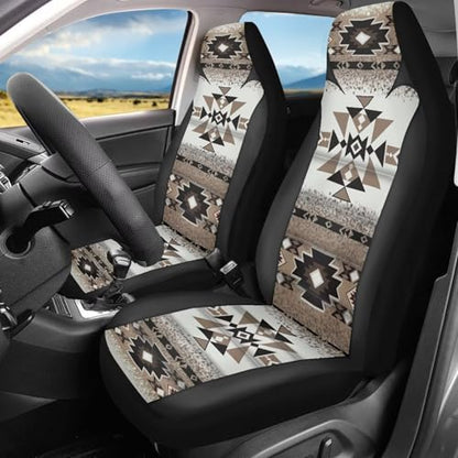 INSTANTARTS Aztec African Tribal 2 Piece Seat Cover Women Front Seat Protector Seat Dust Cover Auto Cover Washable Car Seat Dust Cover for Men - color: Aztec African Tribal