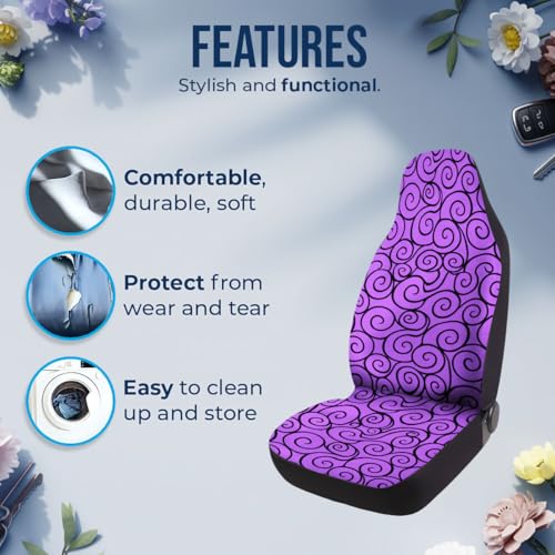 Power Fruit Car Seat Covers Set of 2, Breathable Front Seat Covers for Truck Sedan SUV, Anime Car Accessories, Anime Gift for Women Men - color: Anime Rubber Fruit