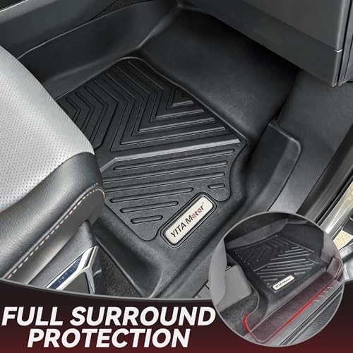 YITAMOTOR Floor Mats Fit for 2024 2025 2026 Chevrolet Trax ACTIV/LS/LT/RS, TPE All Weather Custom Fit Floor Liners & Cargo Mat for Chevy Trax Accessories, Automotive 1st & 2nd Row Car Mats Set, Black - style: 24-26 Chevy Trax Full Set