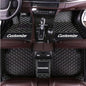 Custom Making Car Floor Mats for 97.5% Car Model Luxury Leather All Weather Waterproof Anti-Skid Full Coverage Liners (Black Beige line) - color: Black Beige line