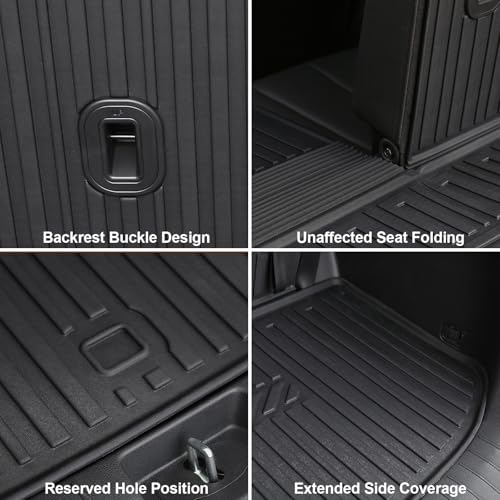GALVAGNIATE Floor Mats for Hyundai Palisade 2020-2025, All Weather Floor Mats Trunk Cargo Liner with Backrest Protectors Accessories, Full Coverage Set (Fit 7/8 Seats) - size: For Hyundai Palisade | 2020-2025