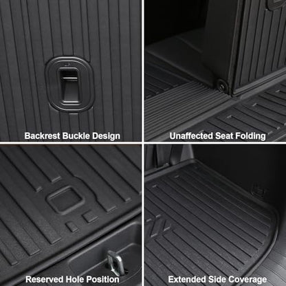 GALVAGNIATE Floor Mats for Hyundai Palisade 2020-2025, All Weather Floor Mats Trunk Cargo Liner with Backrest Protectors Accessories, Full Coverage Set (Fit 7/8 Seats) - size: For Hyundai Palisade | 2020-2025