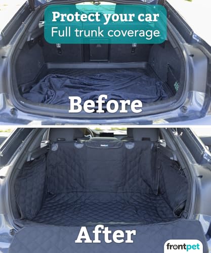 SUV Cargo Liner for Dogs - Water-Resistant Pet Trunk Cargo Cover Mat for SUVs and Sedans with Bumper Flap Protector, Trunk Cover, Non-Slip Liner, (35" X 40") Upgraded 2025 - color: Tan