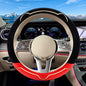 Cat Ears Plush Steering Wheel Cover,Universal 14.5-15 Inch Winter Plush Warm Steering Wheel Cover, Soft Fluffy, Anti-Slip Design, Soft Texture (Black+Red) - color: Cat Ears