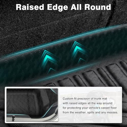 Mixsuper Cargo Liner for Mazda MX-5 MX5 Miata 2016-2025, Trunk Mat for MX5 Miata Accessories Cargo Mat Rear Trunk Liner Black - size: Fit for Mazda MX-5 Miata | 2016-2025