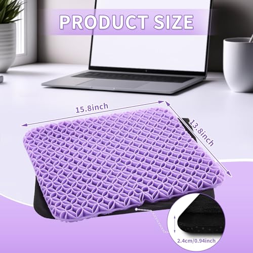 AceOrbit 3 Pack Gel Seat Cushion for Long Sitting Pressure Relief Gel Chair Cushions for Hip Pain, Soft & Breathable Comfy Cushion for Office Chair, Wheelchair & Car
