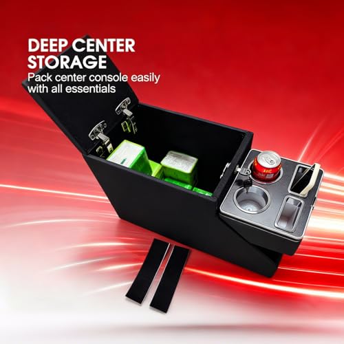 Truck Center Console Organizer Between Seat for Minivans, SUVs, Middle Van Bench Organizer for Floor Console Organizer Storage Box with Locking Design - size: 24 Locking Design