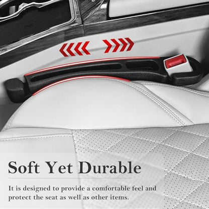 Car Seat Gap Filler 2 Pack with Organizer Hook, Car Seat Gap Plug Fills Gap Between Seat & Console Prevent Small Items & Tools from Falling Seat Side Gap Fits Cars, SUVs, Trucks & Sedans - color: hook