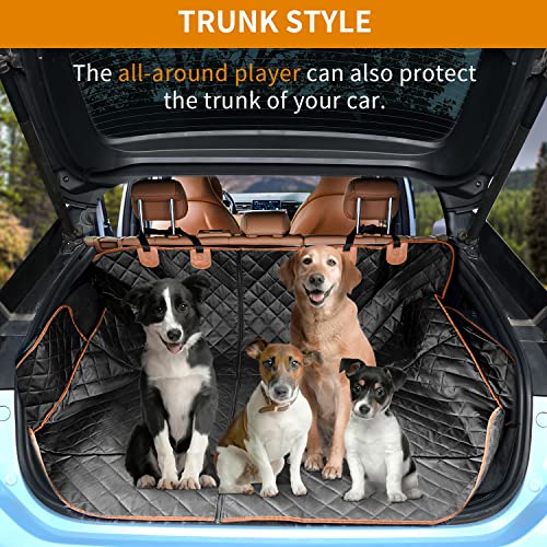 IVY&LANE Dog Car Seat Cover for Back Seat,Conversible 2-in-1 Waterproof Front Seat Cover,Heavy-Duty & Scratchproof Car Seat Protector Cover for SUVs,Trucks and Sedans,Large - color: Black, size: Large